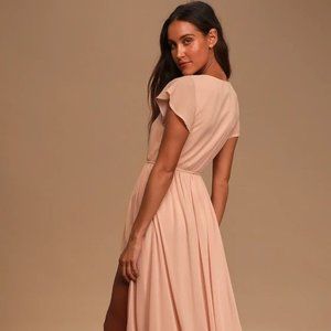 Lulus Lost in the Moment Blush Maxi Dress